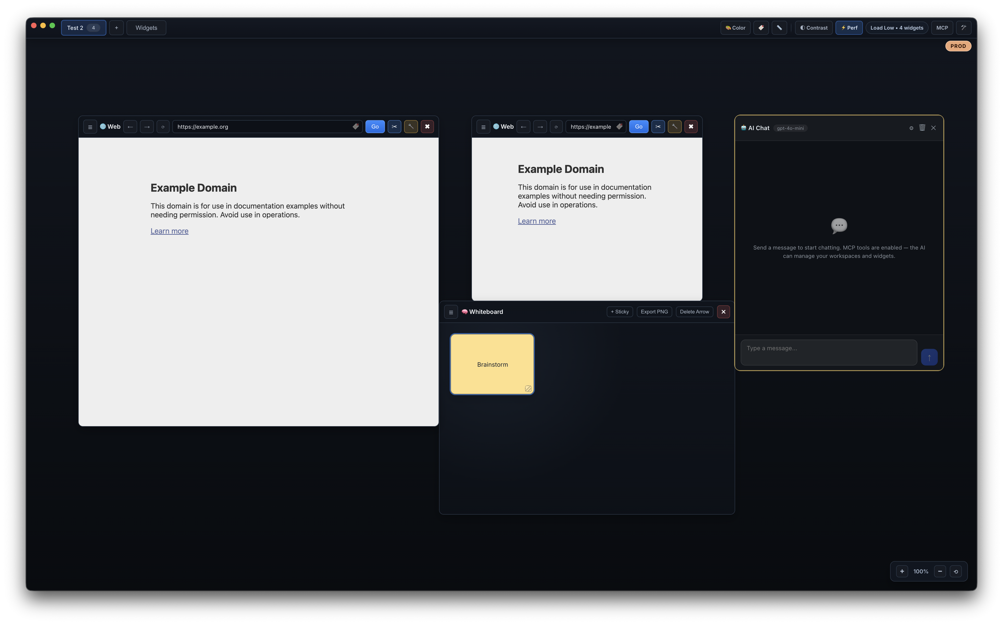 WebSplit widgets